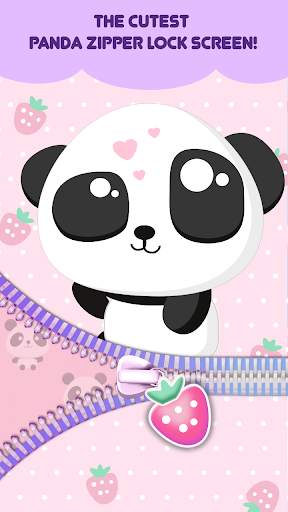 Cute Panda Zipper Lock Screen screenshot 4
