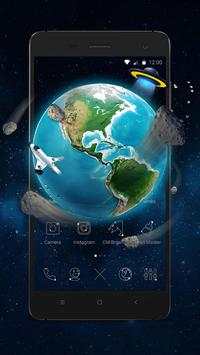 3D Earth Asteroid in Space Live Theme screenshot 2