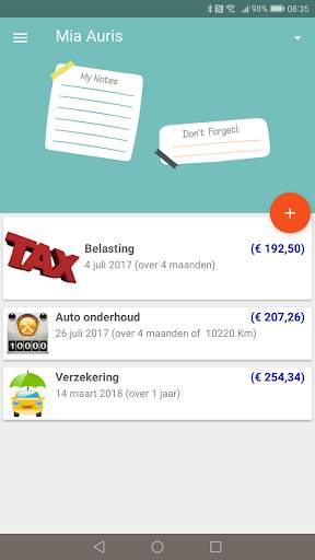 MyFuelLog2 – Auto onderhoud screenshot 4