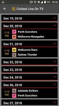 Cricket Australia Games Live on TV - Free screenshot 4