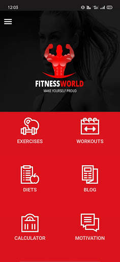 Fitness World Gym - Home Workout Fitness Plans screenshot 1