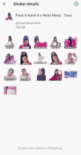 Stickers de Karol G para WhatSapp - WAStickers screenshot 5