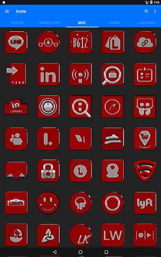 Red Icon Pack 21 تصوير الشاشة