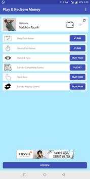 Play, Watch & Earn - Earn Free Real Money स्क्रीनशॉट 1