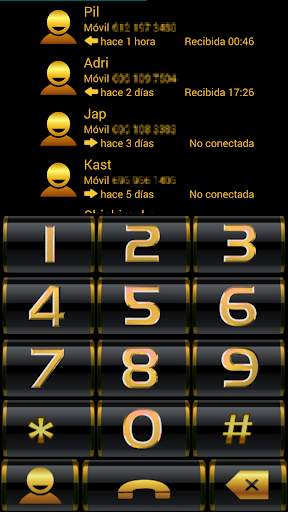 THEME GOLD BLACK 3 EXDIALER screenshot 1