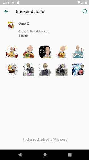 One Man Punch Sticker Wa screenshot 3