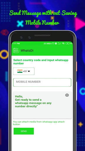 WhatsDi: Direct Message for WhatsApp Or Downloader screenshot 1