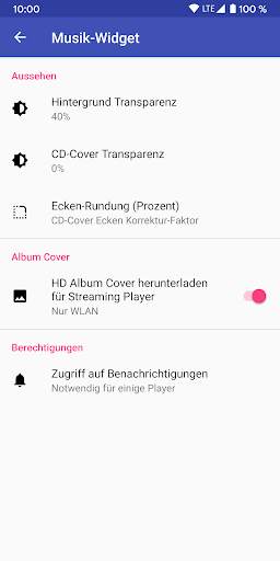 Musik-Widget (Material Design) screenshot 5