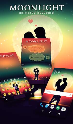 Moonlight Animated Keyboard   Live Wallpaper screenshot 1