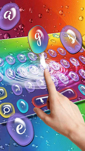 Rainbow Raindrop Keyboard Theme screenshot 2