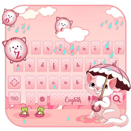 Rosa Kitty Keyboard Theme 10001002