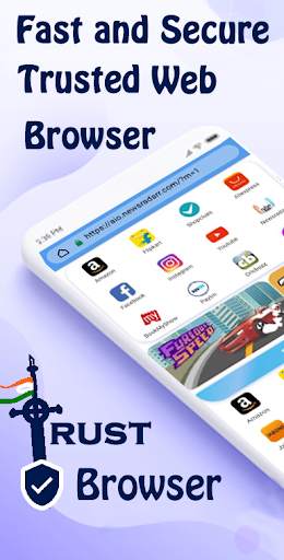 Trust Browser - All in One Mini Turbo Browser 2021 screenshot 1