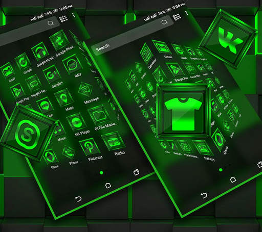 Green Light Launcher Theme screenshot 5