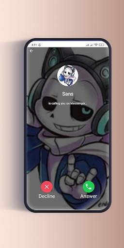 Bonetale Sans - funny Call undertale simulator screenshot 1