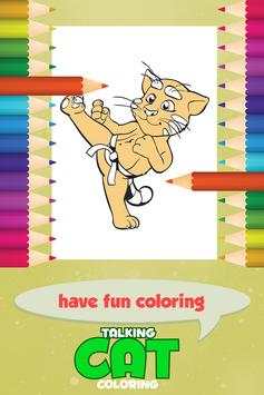 Talking Cat Coloring Game screenshot 2
