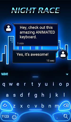 Night Race Animated Keyboard   screenshot 3