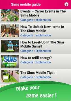 Sims mobile guide 2018 screenshot 3