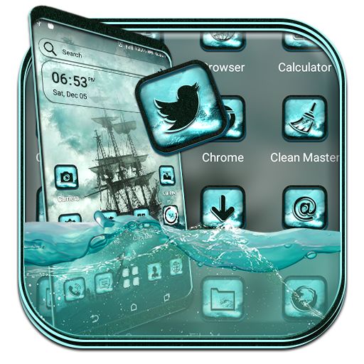 Ship in Storm Launcher Theme icon