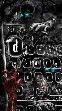 Creepy Zombie Skull Keyboard Theme screenshot 2