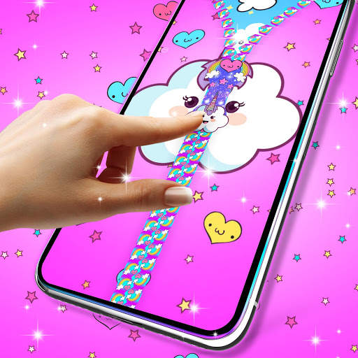 Kawaii zipper lock screen screenshot 5
