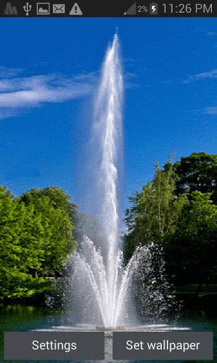 Lake Fountain Live Wallpaper screenshot 1