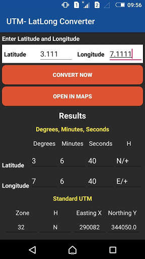 UTM - Lat/Long Conversor скриншот 1