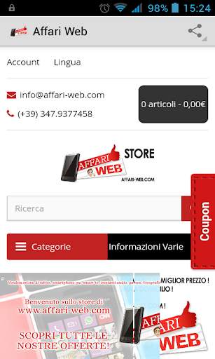 Affari Web Store screenshot 1