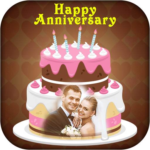 Name Photo On Anniversary Cake 5.0