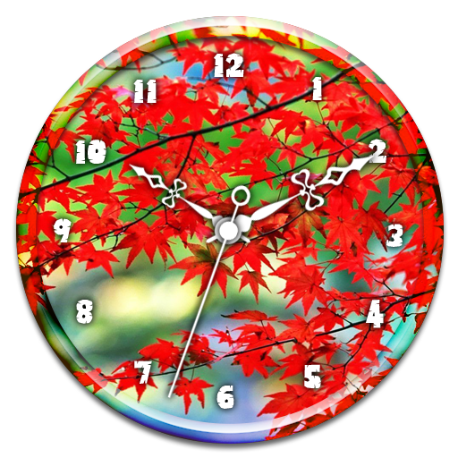Red Leaf  Clock Live Wallpaper icon