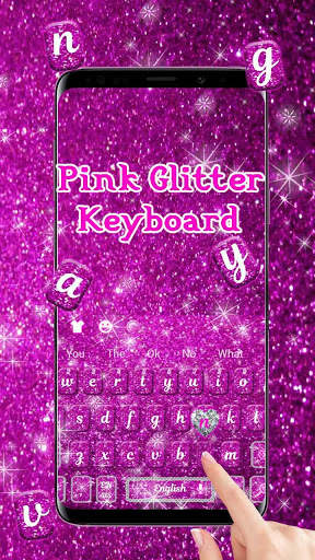 Pink Glitter Keyboard Theme screenshot 4