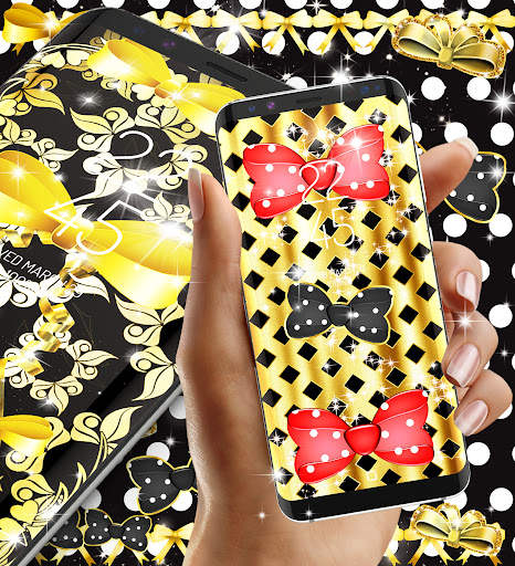 Golden bowknot live wallpaper screenshot 5