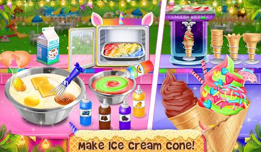 Ice Cream - Frozen Desserts Rainbow Unicorn screenshot 12