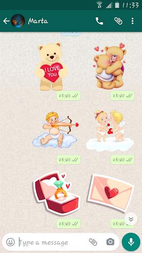 Love & Romance Stickers - WAStickerApps screenshot 1