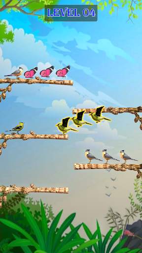Flying Bird Sorting Puzzle screenshot 1