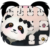 Cute panda keyboard skin icon