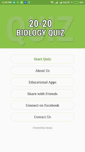 20-20 Biology Quizzes screenshot 1