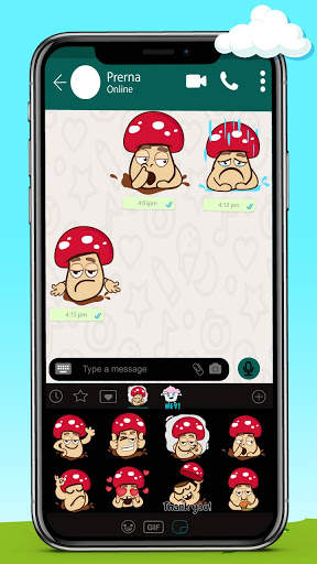 Funny Mushrooms Emoji Stickers screenshot 1