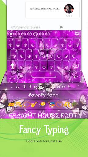 Neon Butterfly Keyboard screenshot 3