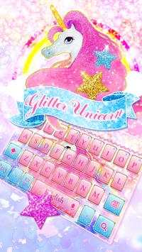 Glitter unicorn girl keyboard screenshot 2