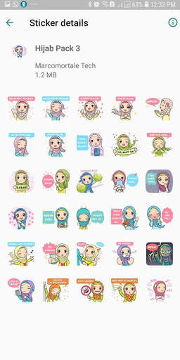 Stiker WA Hijab Muslim - WAStickerApps Whatsapp screenshot 5