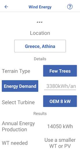 Renewables application screenshot 5