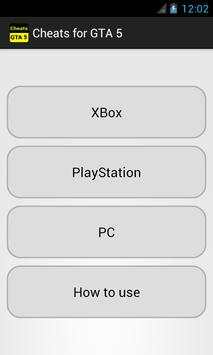Cheats for GTA 5 screenshot 1