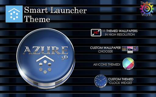 Smart Launcher Theme Azure 3D screenshot 9