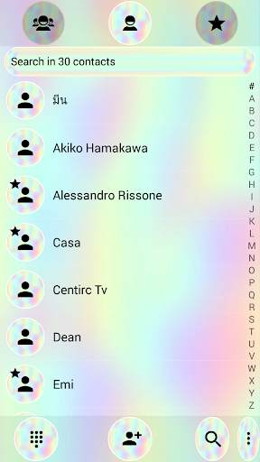 Dialer Holographic Gray Theme 3 تصوير الشاشة