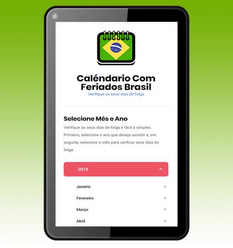 Calendário Com Feriados Brasil 2021 Grátis 6 تصوير الشاشة