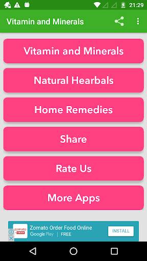 Vitamin and Minerals : Guide screenshot 1