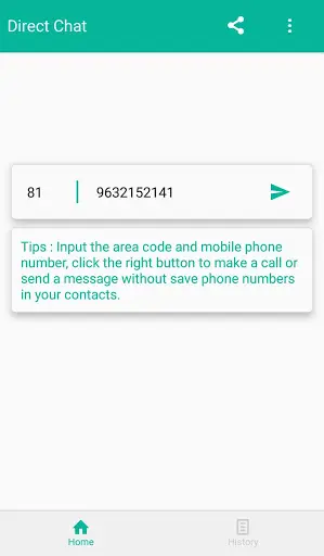 Direct Chat without Save Number For WhatsApp screenshot 2