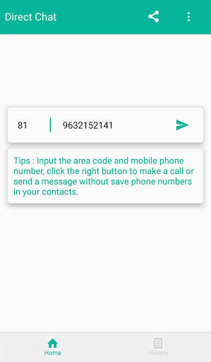 Direct Chat without Save Number For WhatsApp screenshot 2
