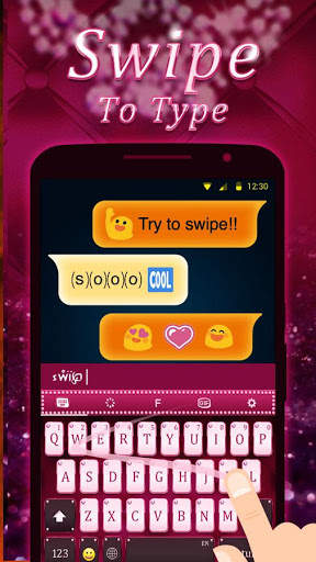 Pink Diamond Keyboard Theme 4 تصوير الشاشة