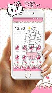 Princess Kitty Pink Cute Cartoon Theme screenshot 2